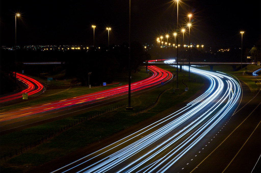 Lighting up the Eastern Freeway Shooting light trails on t… Flickr