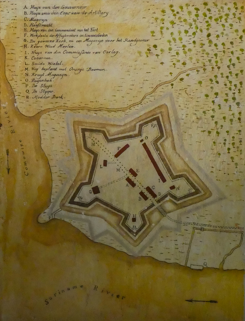 Plan of Fort Nieuw Amsterdam in Suriname JvL Flickr