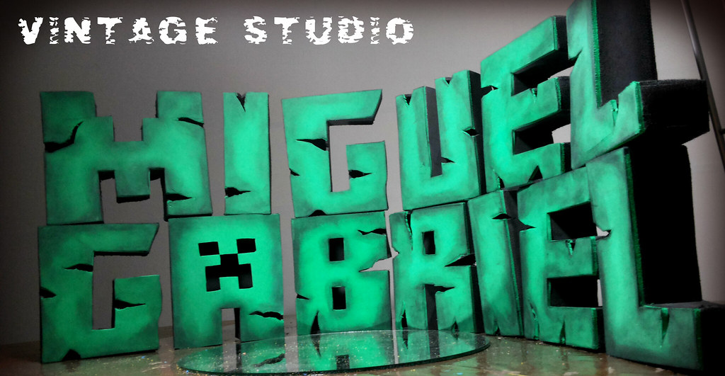 Letras Minecraft 3d Pecas 100 Eva Contato Pelo Email Ou Flickr