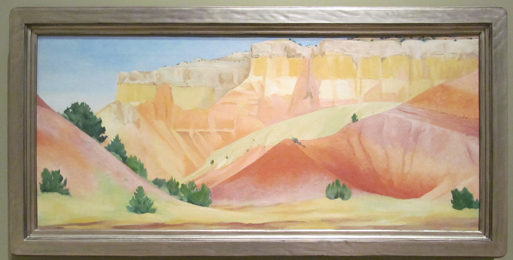 O'Keeffe Ghost Ranch Cliffs, 1940. Oil on canvas (… Flickr