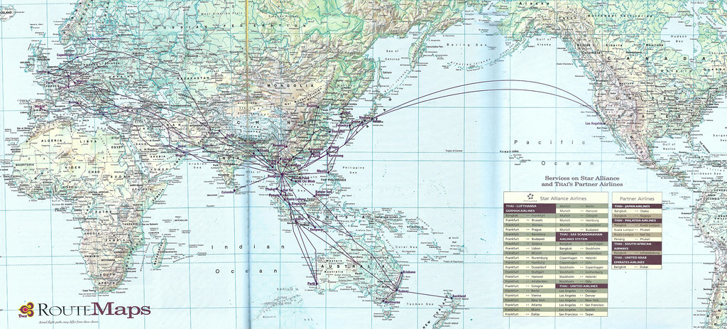 Thai Airways International Route Map Thai Airways International Route Map, 2000 | June 2000 | Airbus777 | Flickr