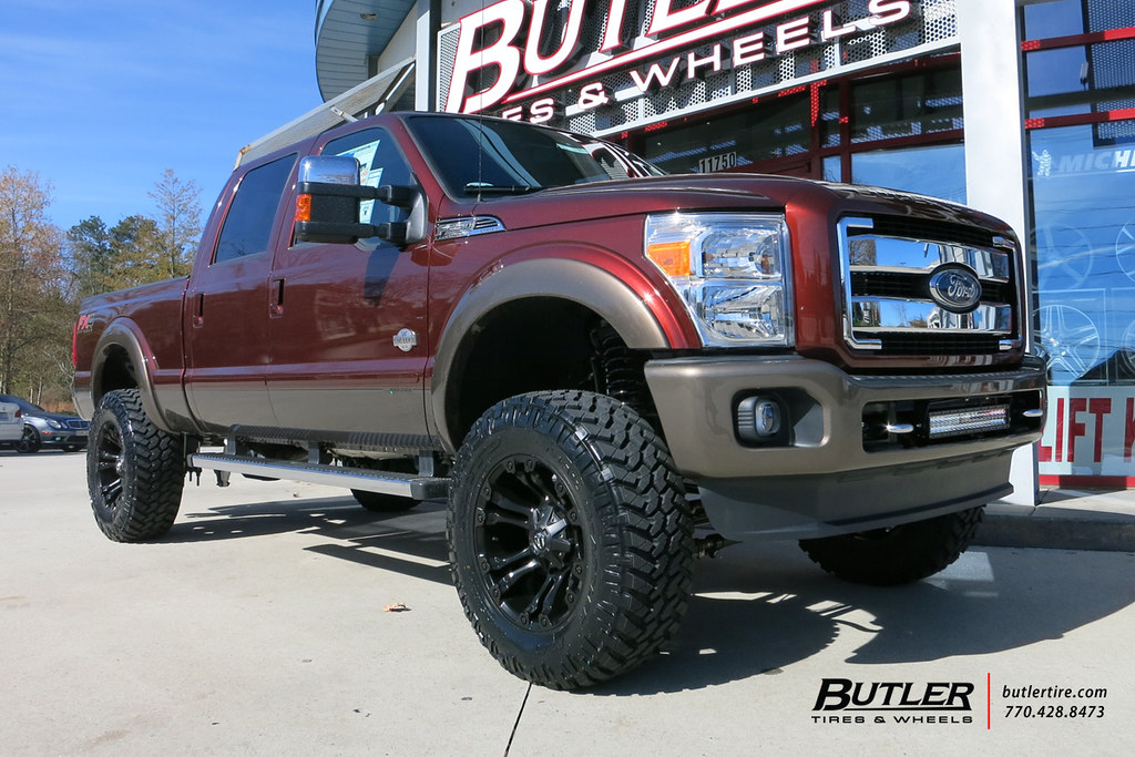Ford F250 with 20in Fuel Vapor Wheels and Toyo OPMT Tires with 6in Pro
