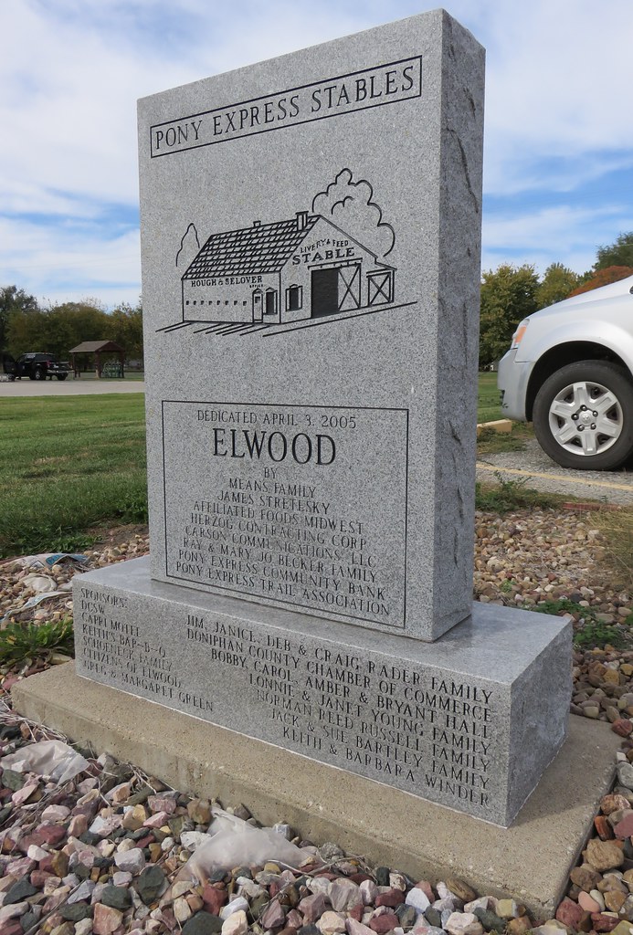 Pony Express Stables Monument (Elwood, Kansas) Located in … Flickr