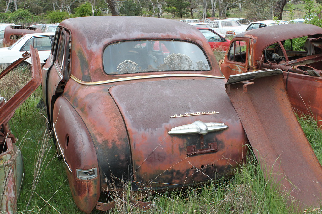 1949 Plymouth P18 Flynn's Wrecking Yard. Cooma NSW car_spots_aus