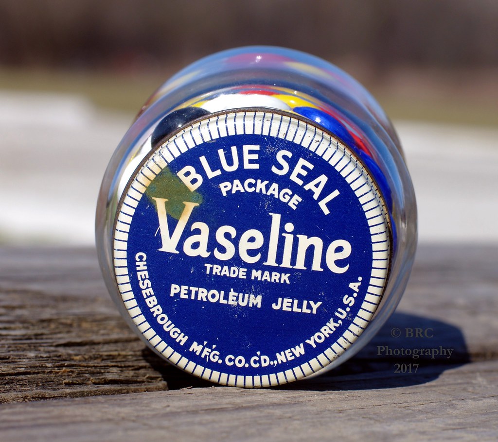 Vaseline Vintage glass Vaseline jar with a metal screw on … Flickr