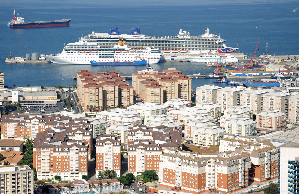 Gibraltar Cruise Terminal and Westside Visiting MV