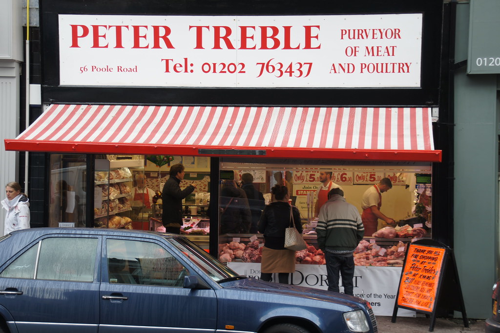 Peter Treble butchers, 56 Poole Road, Westbourne, Bournemo… Flickr