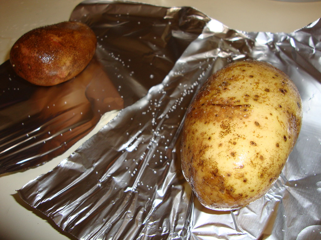 Potatoes On Foil. My wife was wrapping potatoes to bake. Mark Flickr