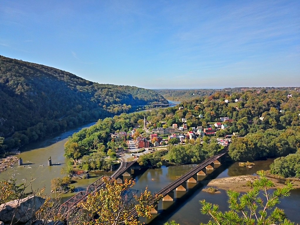 Harpers Ferry lower town View from Maryland Heights. Note … Flickr