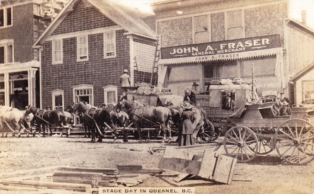 Postcard Quesnel, BC, c.1910 "Stage Day in Quesnel, B.C."… Flickr