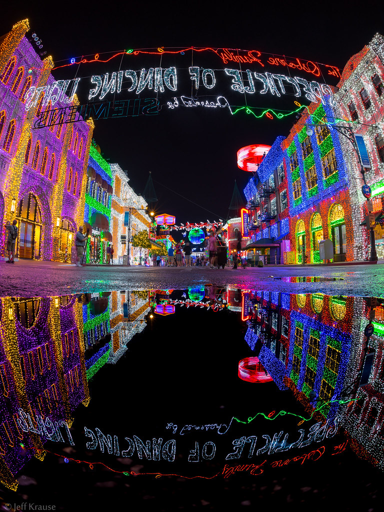 Hollywood Studios Dancing Lights Reflection a photo on Flickriver