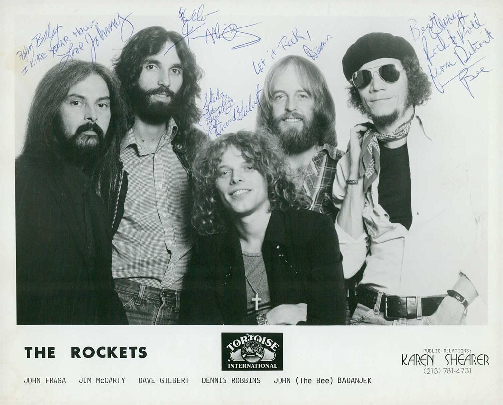 THE ROCKETS band autograph photo signed by members John Fr… Flickr