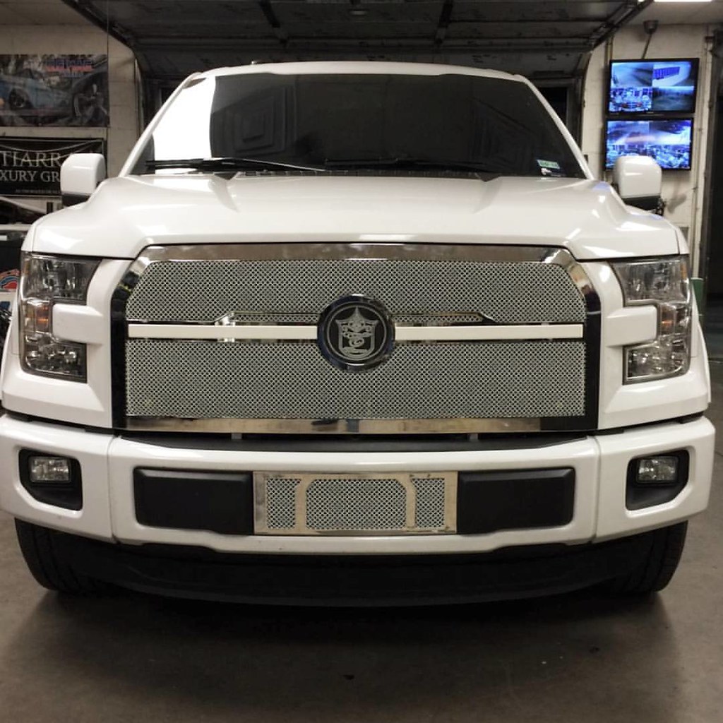 Tiarra grille on 2015 Ford F150... first of its kind. With lighted