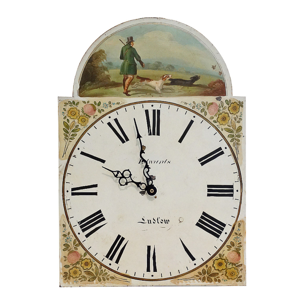 Tall Case Clock Face With Hunting Scene Origin Great Brit… Flickr