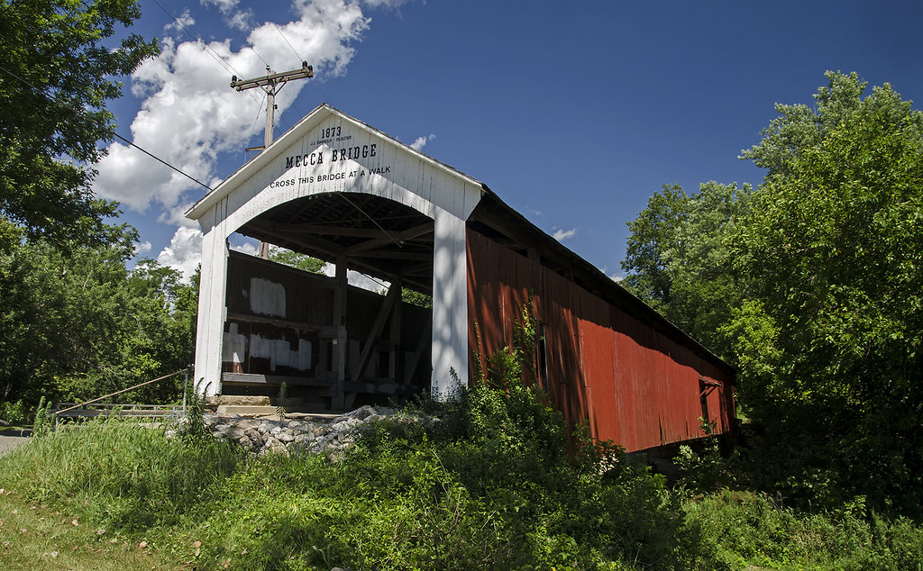 Mecca Bridge The Mecca covered bridge Parke County, Indian… Flickr
