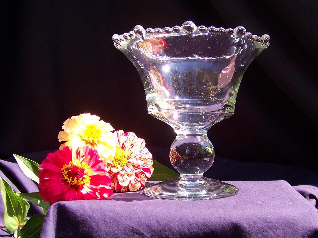 Paden City glassware, Mr. B high footed comport The lidles… Flickr