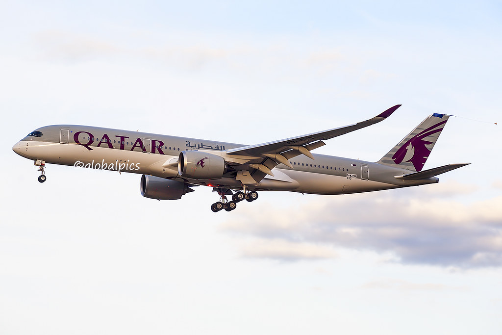 FWZFH Airbus A350900. Qatar Airways. Nice evening light … Flickr