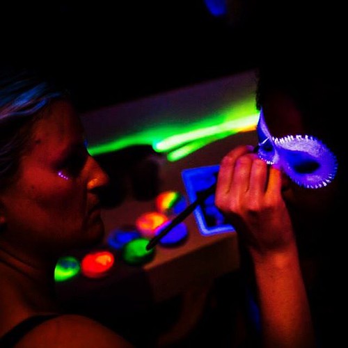 UV face painting in San Diego at Parq night club. parq d… Flickr