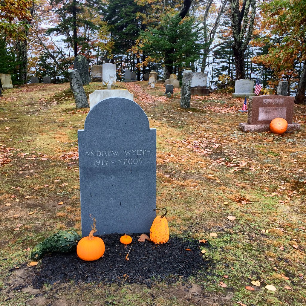 Andrew Wyeth's grave Cushing, Maine Appalachian dreamer Flickr