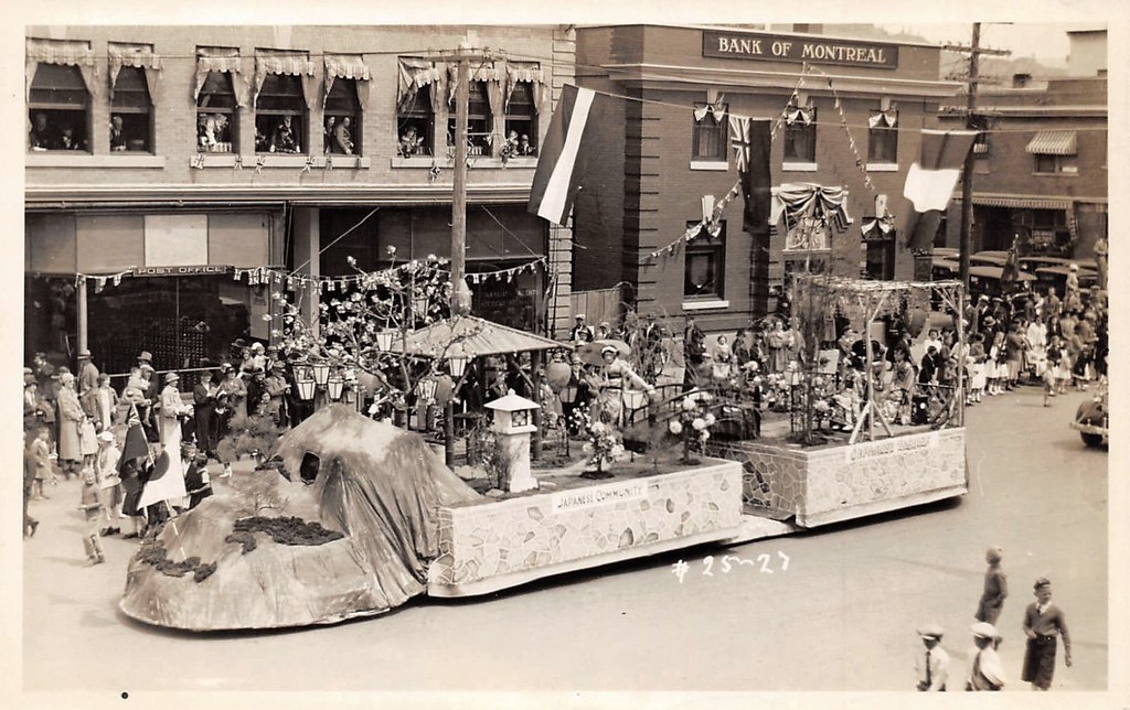 Postcard Japanese Parade Float, Kelowna, BC, c.194647 Flickr