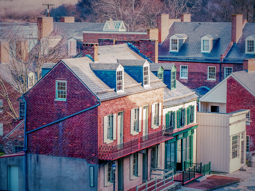 Harpers Ferry Houses Colorful houses on High Street at Har… Flickr