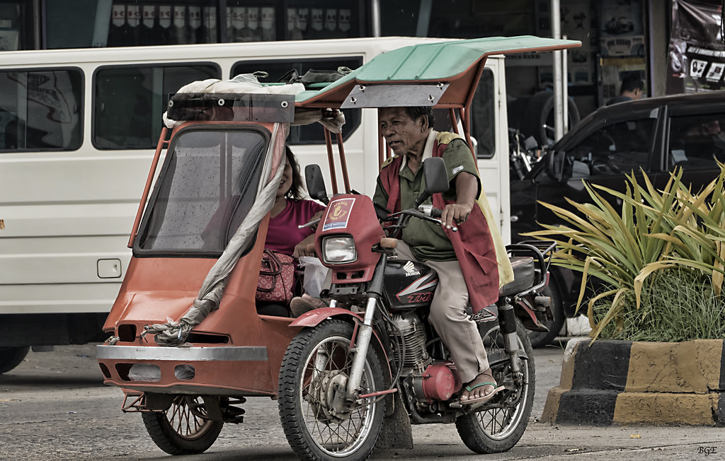 Tricycle with Passenger Tricycle driver and Passenger stop… Flickr