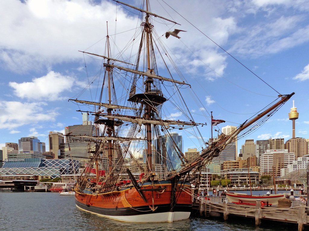 Replica of James Cook's HMB Endeavour. Sydney. a photo on Flickriver