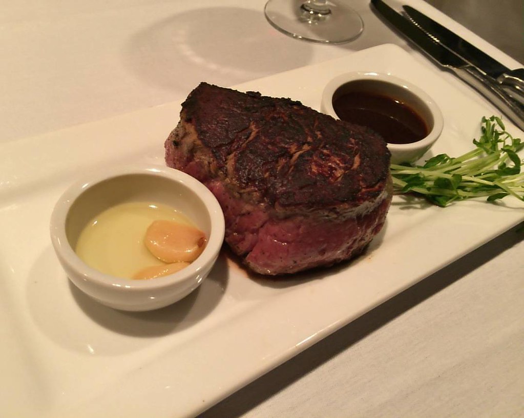 Prime Filet Mignon cracked pepper demiglace, butter poa… Flickr