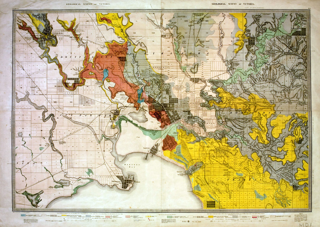 Geological Map Of Melbourne Geological Survey Of Victoria Map Of Melbourne In The 1850… | Flickr