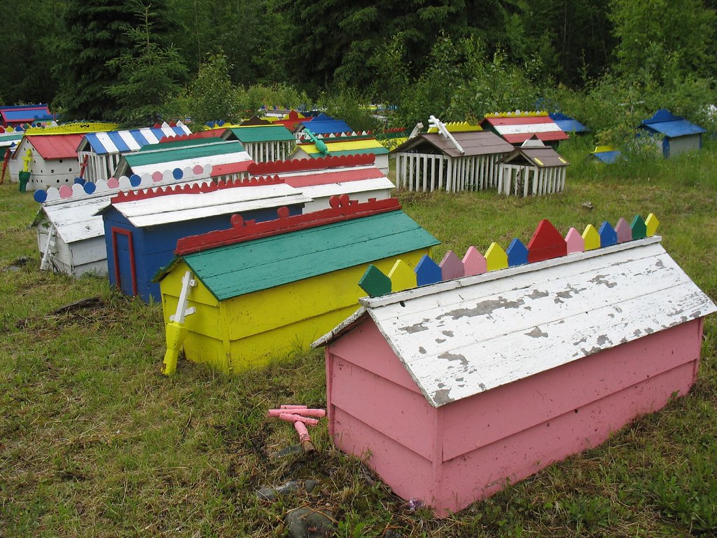 Athabascan spirit houses Eklutna Village, 06/26/06 Flickr