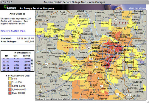 Ameren Ue Outage Map Ameren UE's Electricity Outage Map updated Jul 21 1026 AM… Flickr
