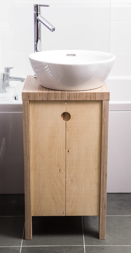 Plywood bathroom sink stand Entirely made from 15mm ply us… Flickr