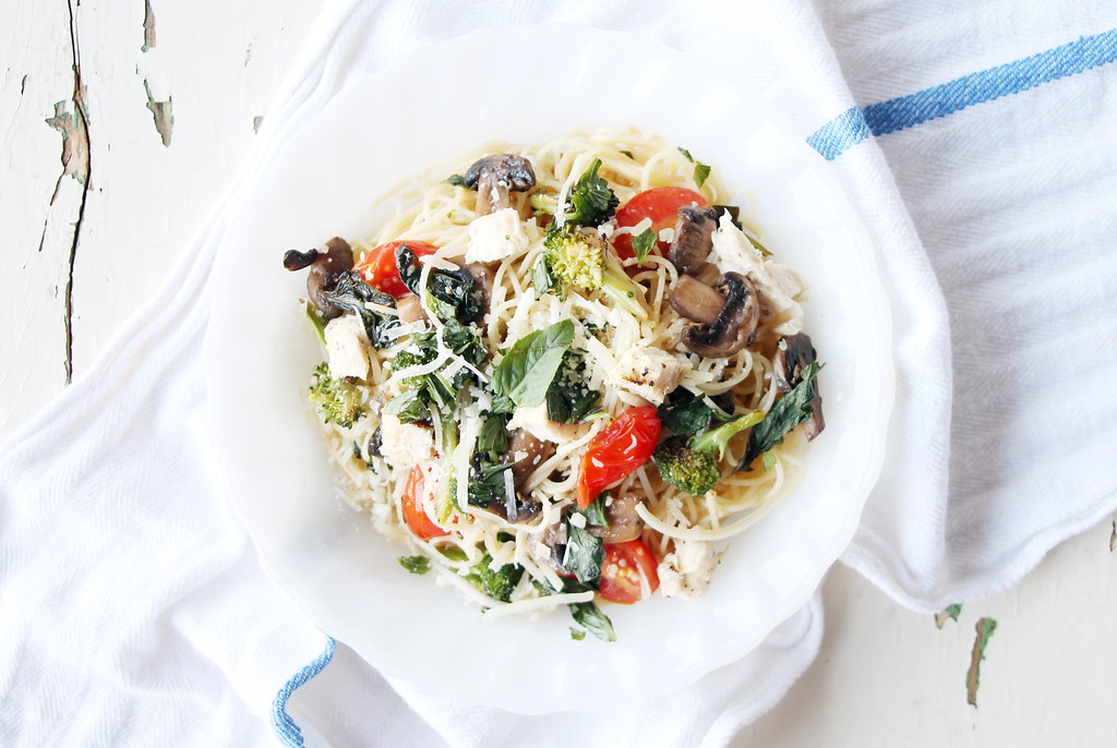 capellini with chicken and summer vegetables ahthatslove Flickr