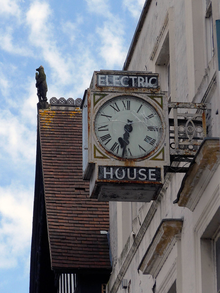 Electric House Clock, Salisbury Above the shops in New Can… Flickr