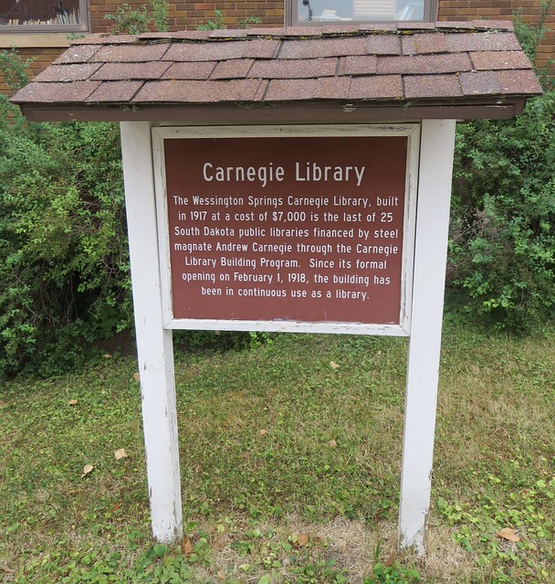 Carnegie Library Marker (Wessington Springs, South Dakota) a photo on