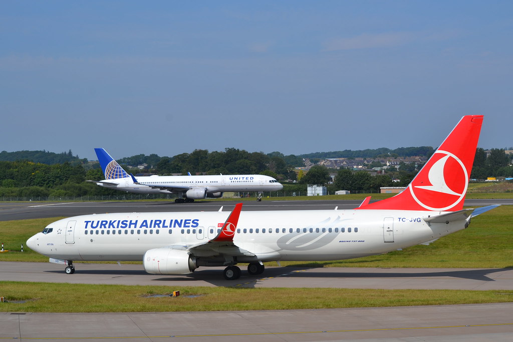 EDI Departures Turkish Airlines Boeing 7378F2(WL) TC JVG … Flickr