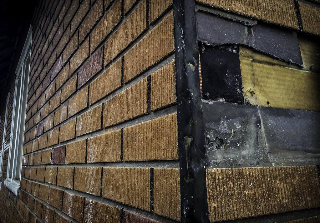 Faux Brick Asbestos Cement House Siding From a distance