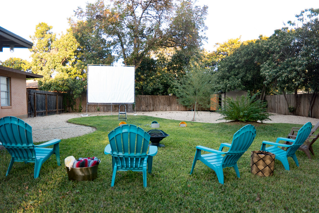 Chairs and Screen for Movie Night Nan Palmero Flickr