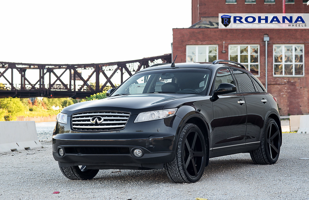 Infiniti FX35 RC22 Matte Black (6) Rohana Wheels Flickr