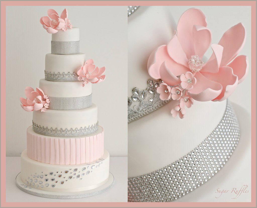 Pink Sparkly Wedding Cake Charlotte Flickr