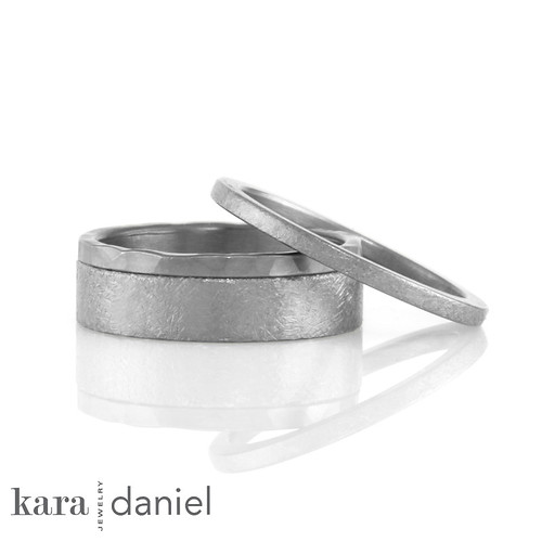 mixed texture wedding bands kara daniel JEWELRY Flickr