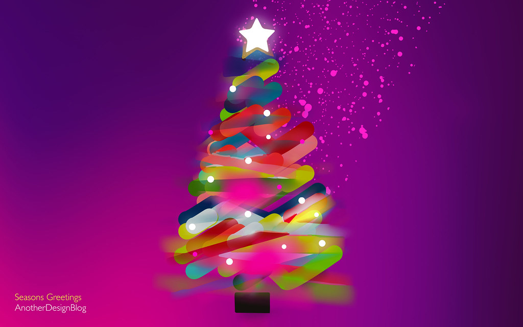 Purple Christmas Tree Wallpaper