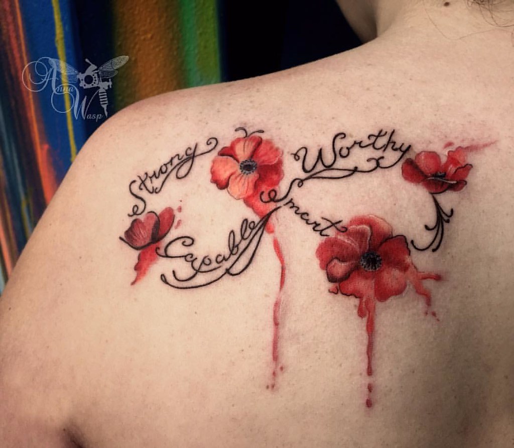 Watercolor Infinity With Flowers Tattoo By @Annawasp #Wynw… | Flickr 892_x_1024_jpg