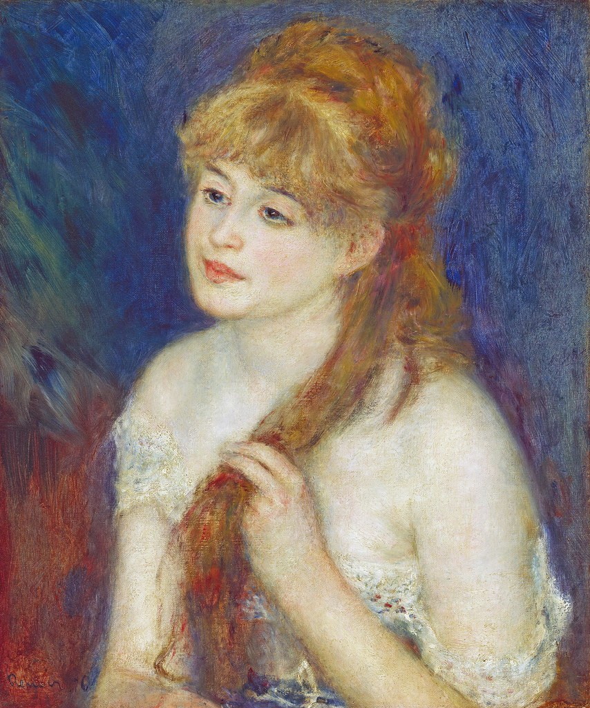 Renoir Young woman braiding her hair [1876] Auguste Reno… Flickr