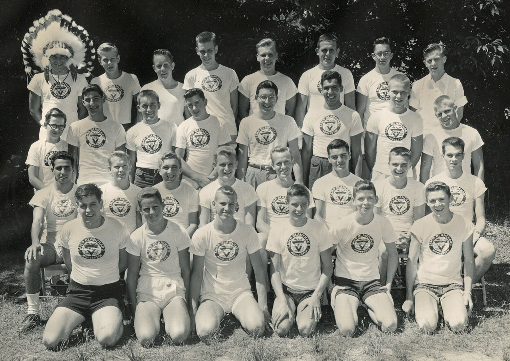 YMCA Camp Blanchard 1952 Here are shown the staff for that… Flickr
