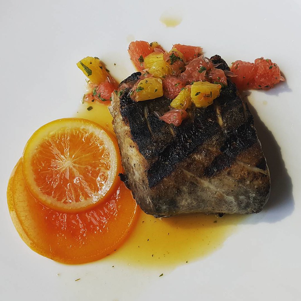 •Barbecue kingfish, citrus and coriander dressing• Flickr