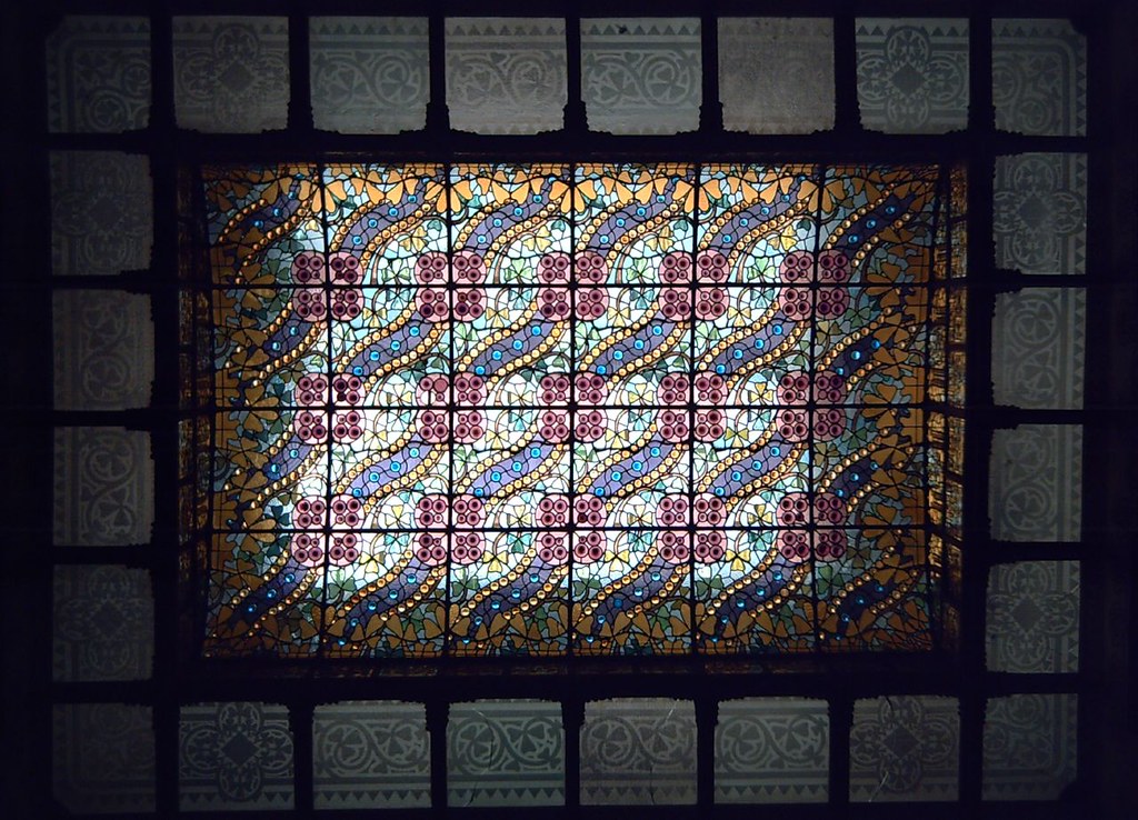 Stained Glass Ceiling At Casa Ametller barcelonaphotoblog.… Flickr