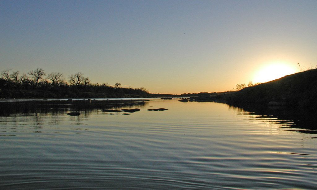 Sunset on the Llano River Near Mason, Texas March 2004. … Flickr