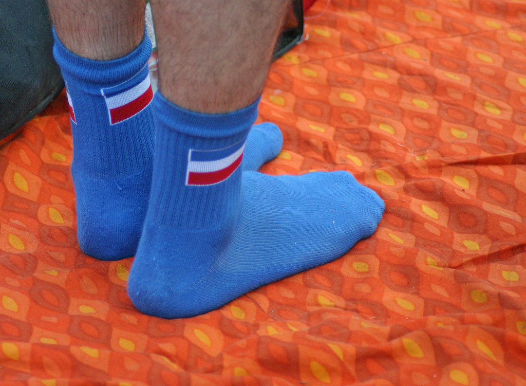 French Socks Snapshot taken at the world cup public viewin… Flickr