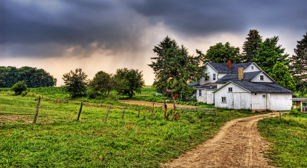 Amish Home in Pennsylvania Countryside Large on Black 'Am… Flickr
